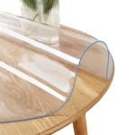 MIĘKKIE SZKŁO mata ochronna OKRĄGŁA VRT podkładka na BLAT STÓŁ 2mm x 80cm