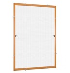 Moskitiery ramkowe na okno - ramka WINCHESTER struktura drewna - siatka FULL TRANSPARENT