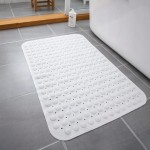 Mata ANTYPOŚLIZGOWA do łazienki wanny pod prysznic 69x35cm - biała
