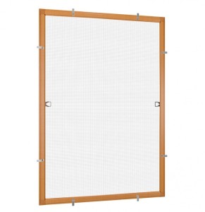 Moskitiery ramkowe na okno - ramka WINCHESTER struktura drewna - siatka FULL TRANSPARENT
