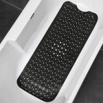 Mata ANTYPOŚLIZGOWA dywanik do łazienki wanny prysznic SUPER MOCNA 100x40cm - czarna